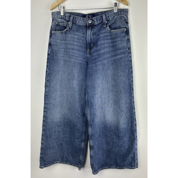 Gap Denim Baggy Wide Leg Dani Jeans 90's Grunge Women's 12/31s 12 31 Short 2025 - Picture 8 of 11